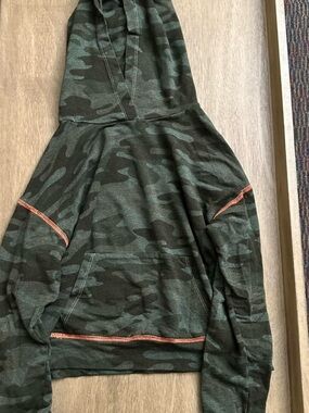 Sundry Olive Green Pullover with Orange Logo